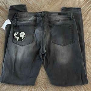 Dark gray skinny jeans